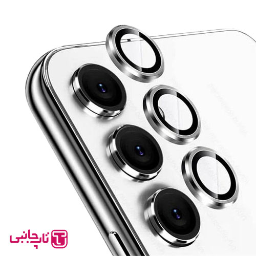 محافظ لنز دوربین مدل شابلون دار فلزی مناسب برای گوشی موبایل سامسونگ Galaxy a54