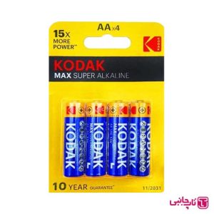 باتری قلمی آلکالاین کداک مدل Kodak Max Super Alkaline (بسته 4 عددی)