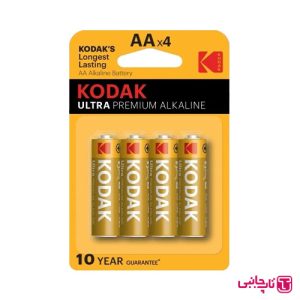 باتری قلمی آلکالاین کداک مدل Kodak Ultra Premium Alkaline (بسته 4 عددی)