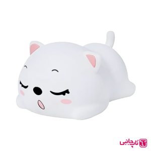 چراغ خواب سیلیکونی مدل گربه خوابیده