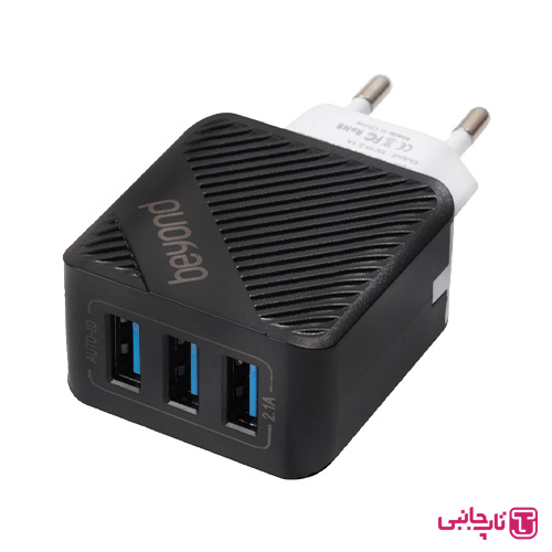 آداپتور شارژر 12 وات 3 پورت بیاند مدل BA-202