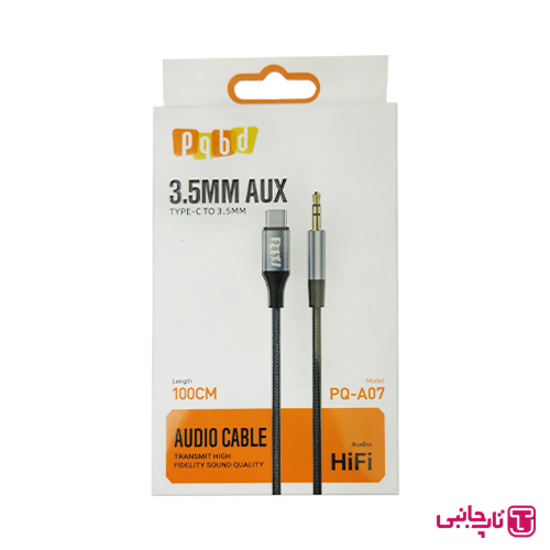 کابل تبدیل TYPE-C به AUX مدل PQ-A07 PQBD