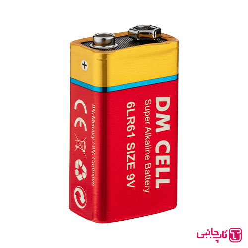 باتری کتابی 9 ولت سوپر آلکالاین مدل 6LR61 DM CELL